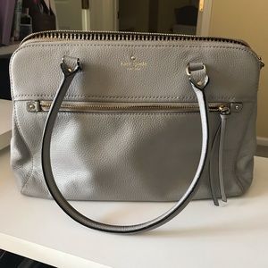 Kate Spade Computer Tote in grey with gold accents